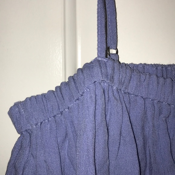 blue cropped tank top - Picture 2 of 3